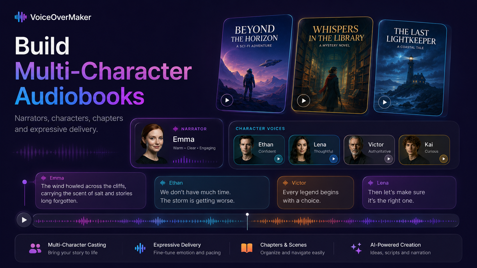 Create children's audiobooks with AI character voices