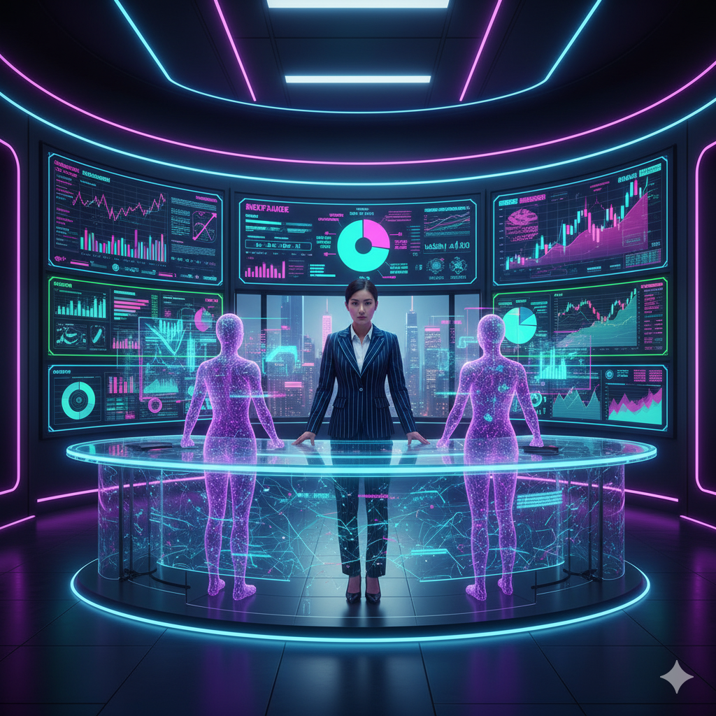 Neon financial dashboards with AI assistants