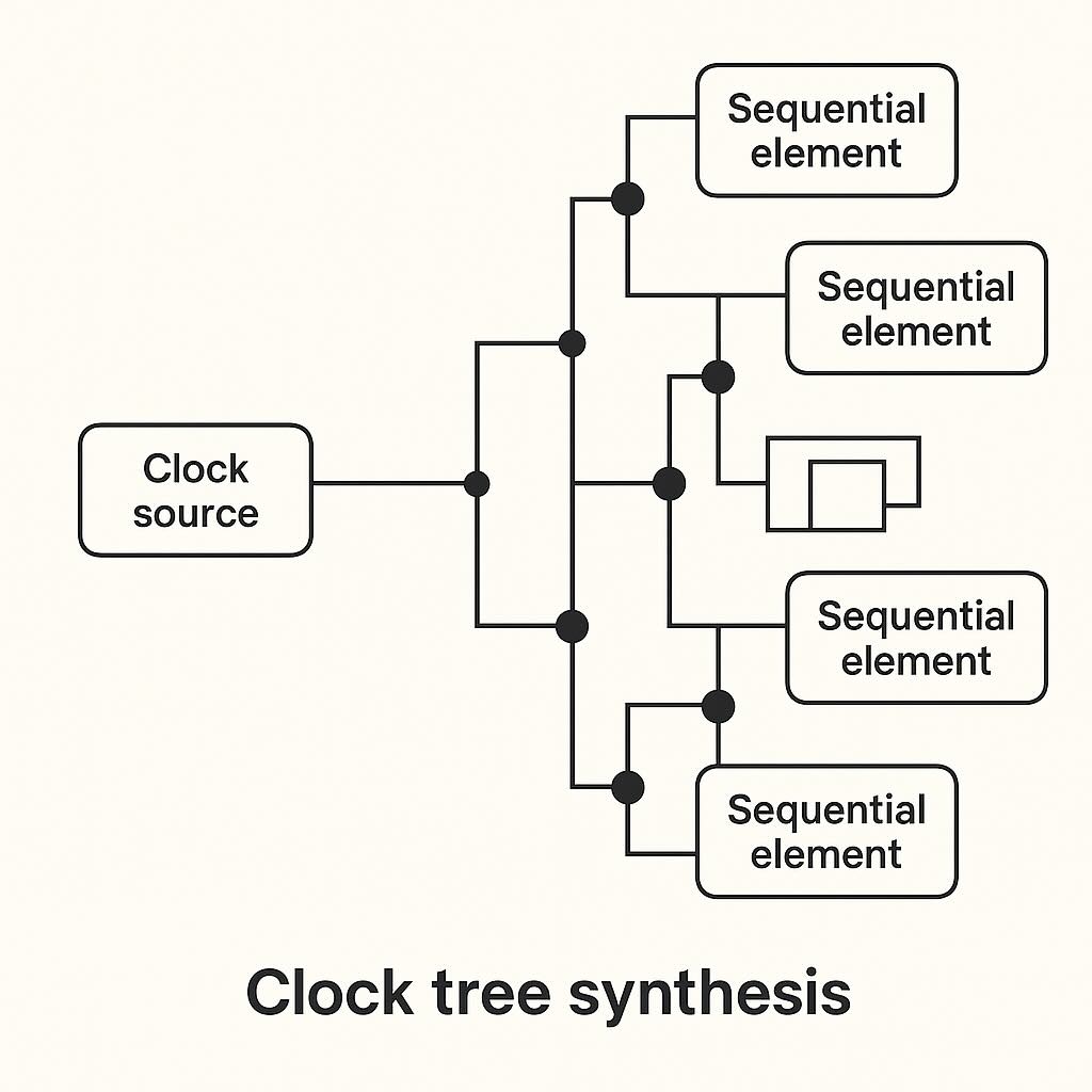 Clock tree synthesis H-tree diagram
