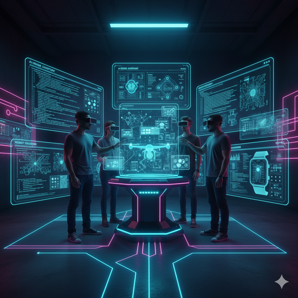 Product team ideating features with AI