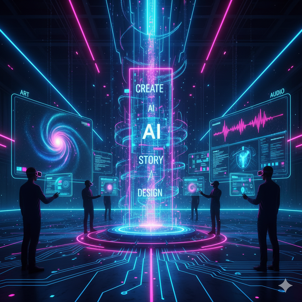 Flow showing ideation, prototyping, launch, and scaling of generative AI