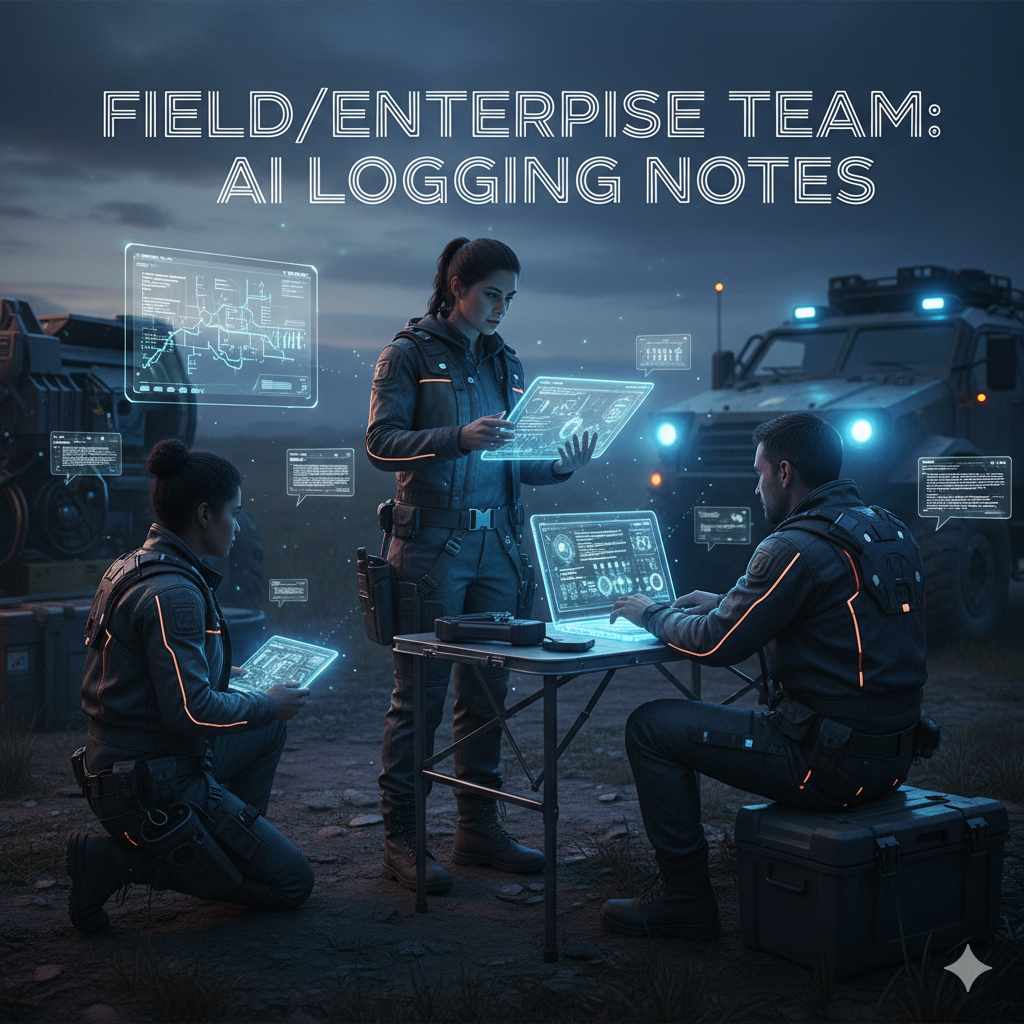 Enterprise team capturing meeting notes with AI