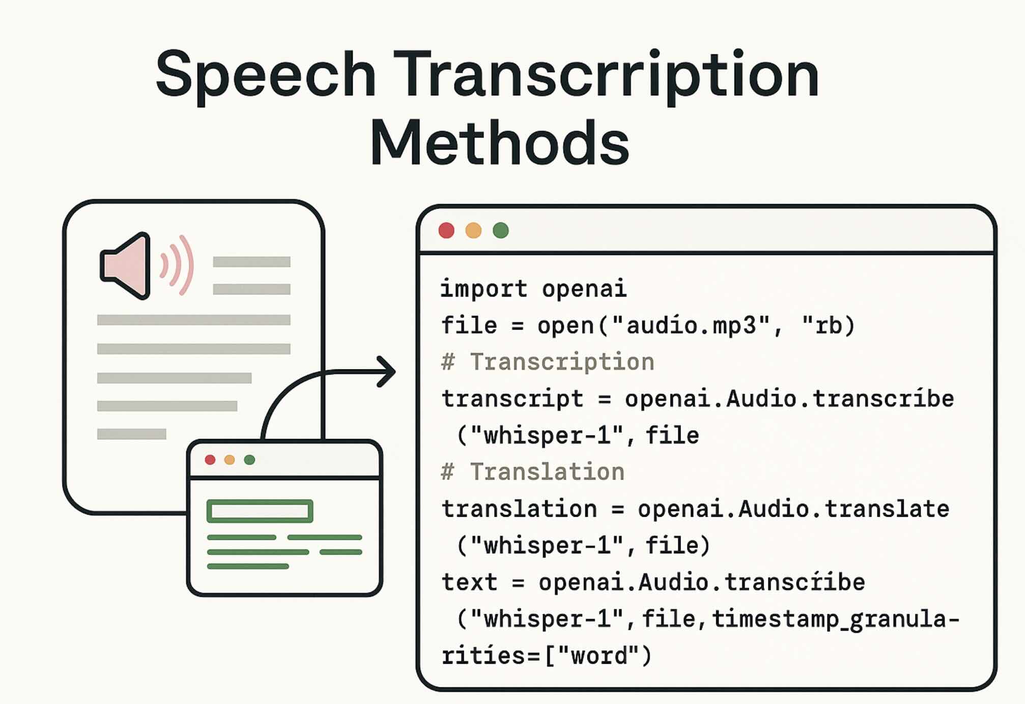 Example transcription code screenshot